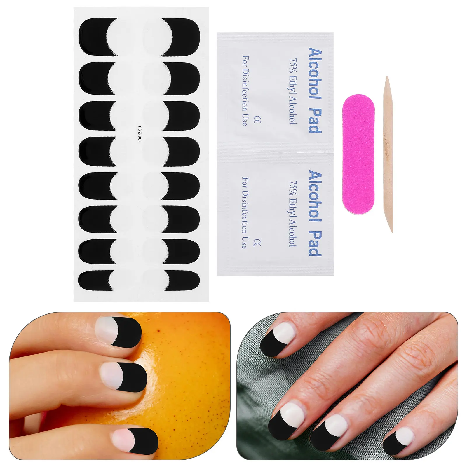 

1 комплект наклеек для ногтей, самоклеящиеся накладные ногти, декоративный дизайн для маникюра, легко наносятся, съемные искусственные ногти для женщин