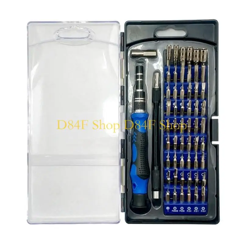 

D84F Portable 58 Piece Repair Tool Screwdriver Set for Laptops and Small Electronics