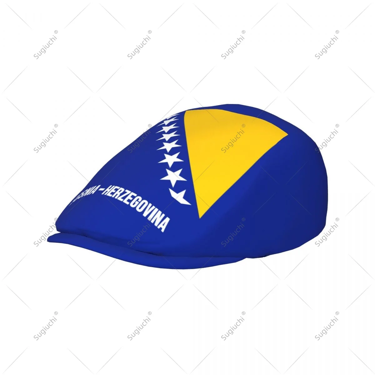 Forward cap Bosnia And Herzegovina Flag Men Women Flat Newsboy Driving Hat Cap Short Brim for Driving Daily visors hat