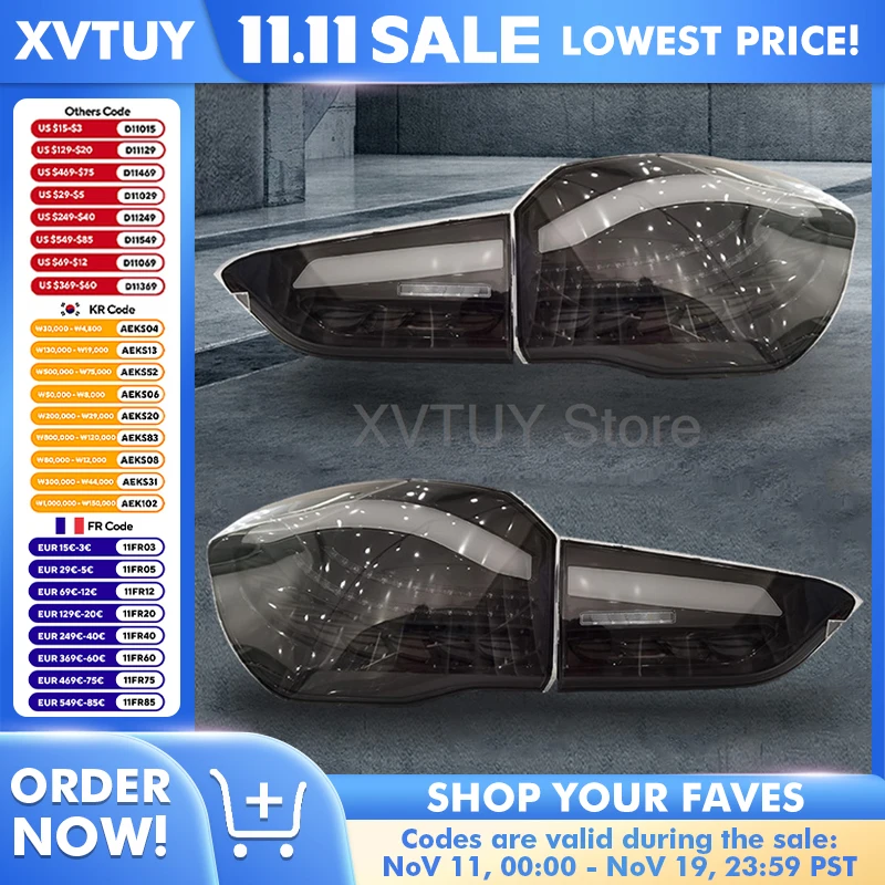 أضواء خلفية لسيارات BMW X1 F48 F49 2016-2021 سيارة LED بدوره إشارة وقف الفرامل وقوف السيارات مصباح التنين نمط الجمعية الضوء الخلفي الأسود #1