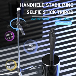 Fangtuosi-Sem Selfie Stick Trippe Stand, Faltenmonpe, LED-Licht, geeignet für Smartphones, Balance-Shooting, Live, fest, 1700 mm 10 Hauptverkaufstativ für die Fundo -Fotografie - №8