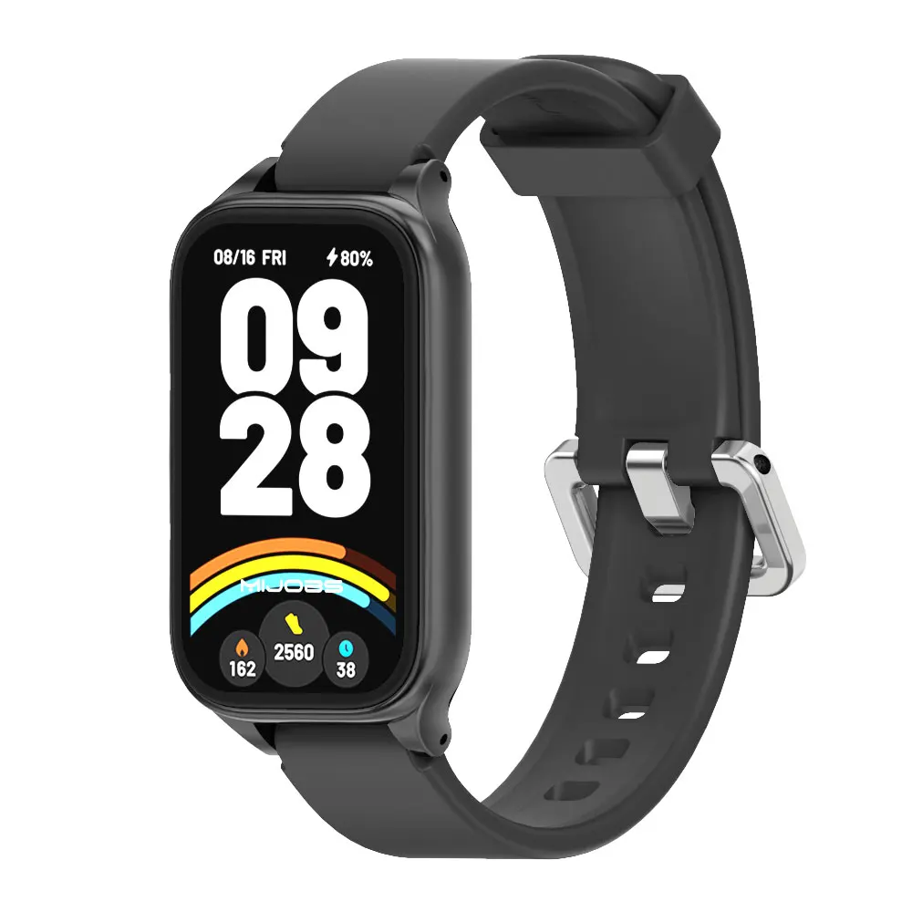 Pulseira para mi band 9 pulseira de silicone ativo para xiaomi mi band 8 pulseira ativa para redmi band 2 3 estilo esportivo substituição