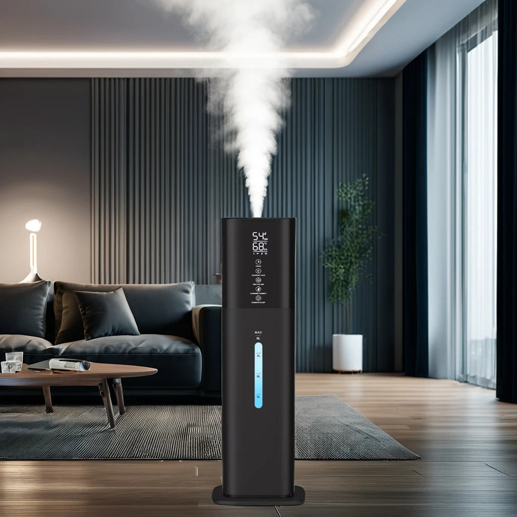 White Blue 8 Elevated Automatic Intelligent Ultrasonic Air Humidifier for Hotel Residences