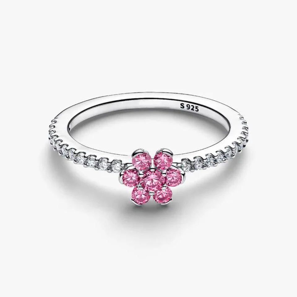 2026 New 925 Silver Sparkling Love Mom Signature Lucky Bee Lab Devil's Eye Cocktail Talisman Ring DIY Exquisite Charm Jewelry