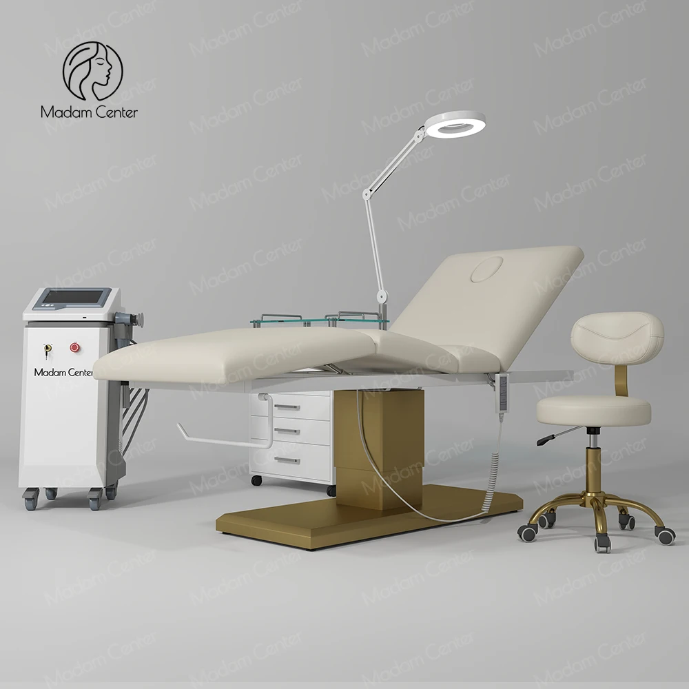 

Modern Design Electric Leather Spa Chair Cosmetic Facial Bed with Med Massage Table for Beauty Salons Spas