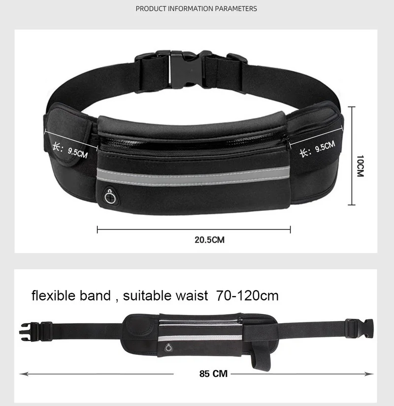 Running Waist Bag Waterproof Sports Belt Gym Bag Phone Holder for Women Men Hold Water Bicycle Run Belt Waist Pack Wallet