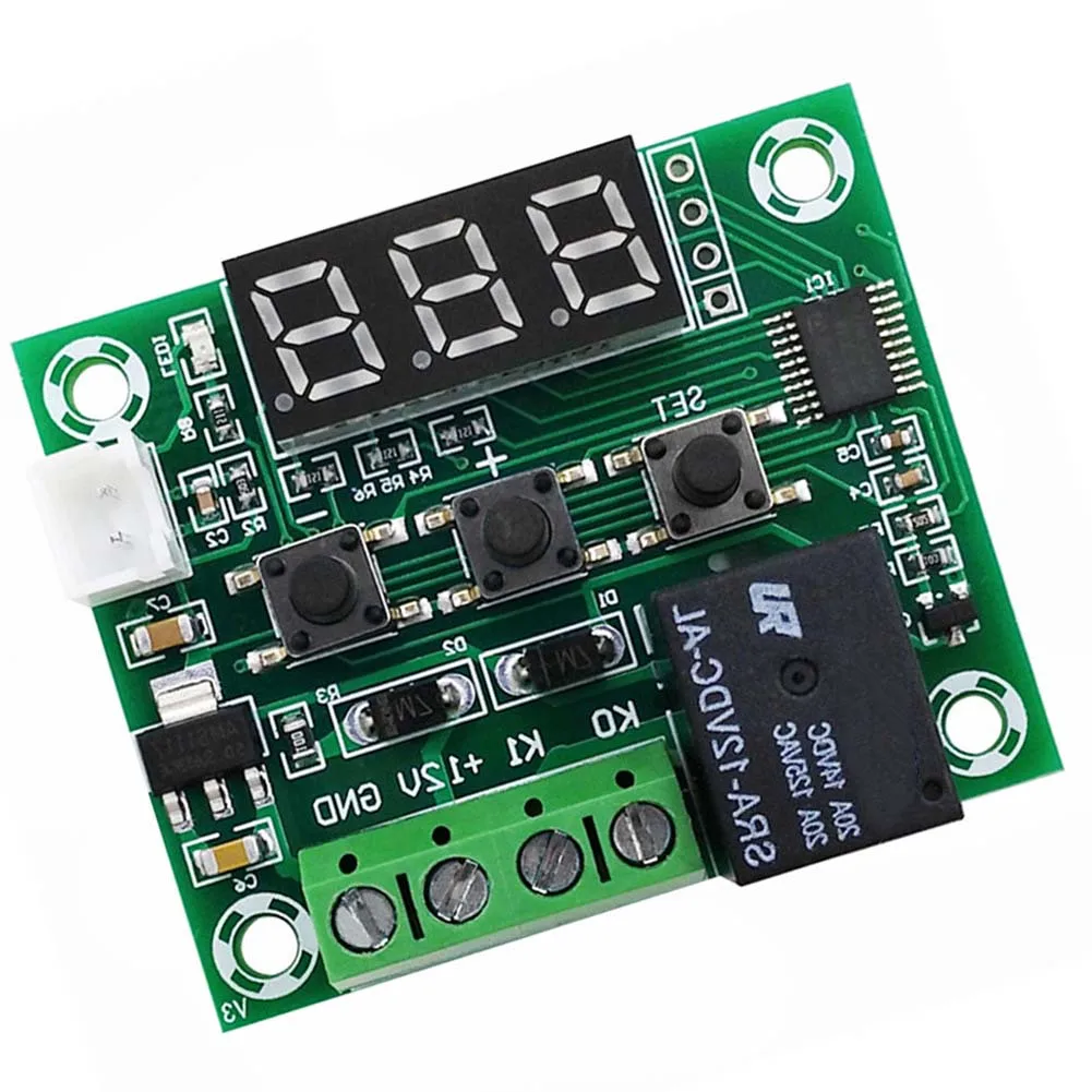 

For W1209 Compatible Digital Temp Controller Reliable 12V Thermostat with Waterproof Sensor and Quick Refresh Rate