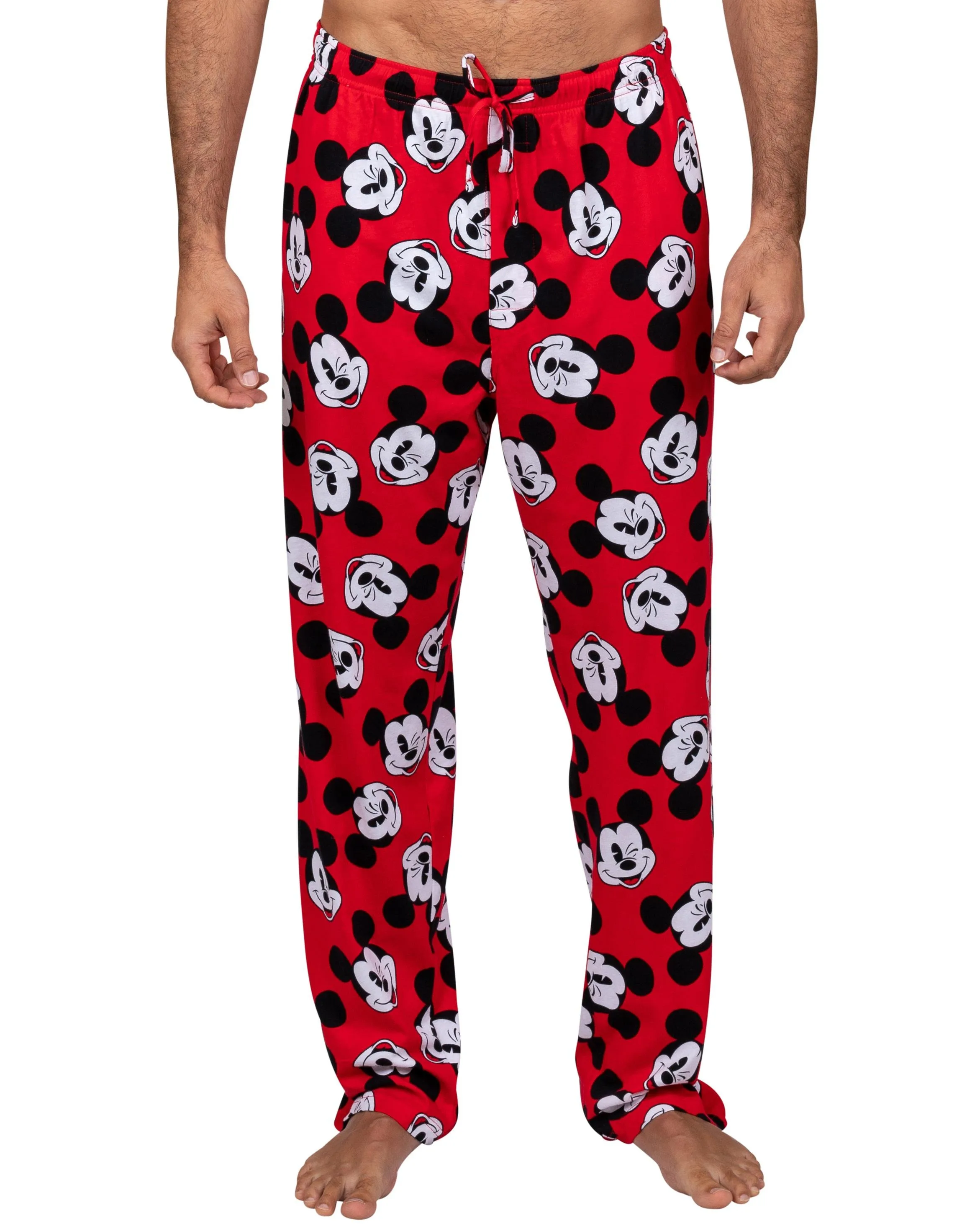 Nueva ropa de invierno para hombre, pantalones largos informales, Disney, Mickey MousePrint, adolescentes, Navidad, talla grande, pantalones de pijama cómodos