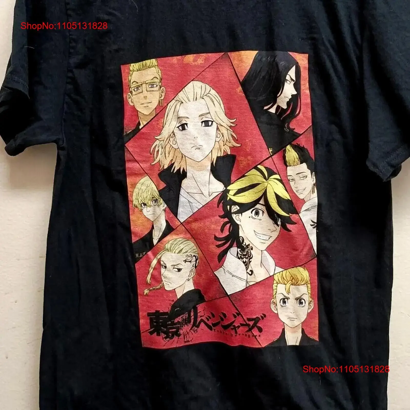 تي شيرت Tokyo Revengers للرجال باللون الأسود المتوسط، ملابس مصممة عتيقة ومسامة ومريحة وممتدة #1