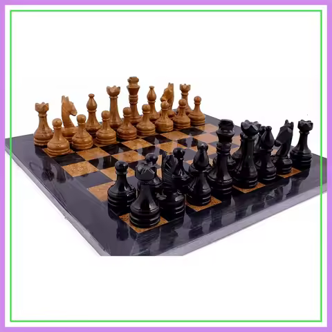 15" Marble Chess Set - Handmade Luxury Board Game with Chess Pieces for Adults product image