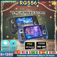 ANBERNIC RG556 Handheld Game Console Unisoc T820 Android 13 5.48 inchOLED Screen WIFI Bluetooth Retro Portable PS2 Video Players