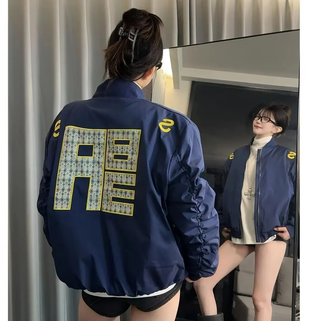 

Куртка пилота High Street, весеннее пальто, мужская и женская универсальная контурная бейсбольная куртка с вышитыми буквами