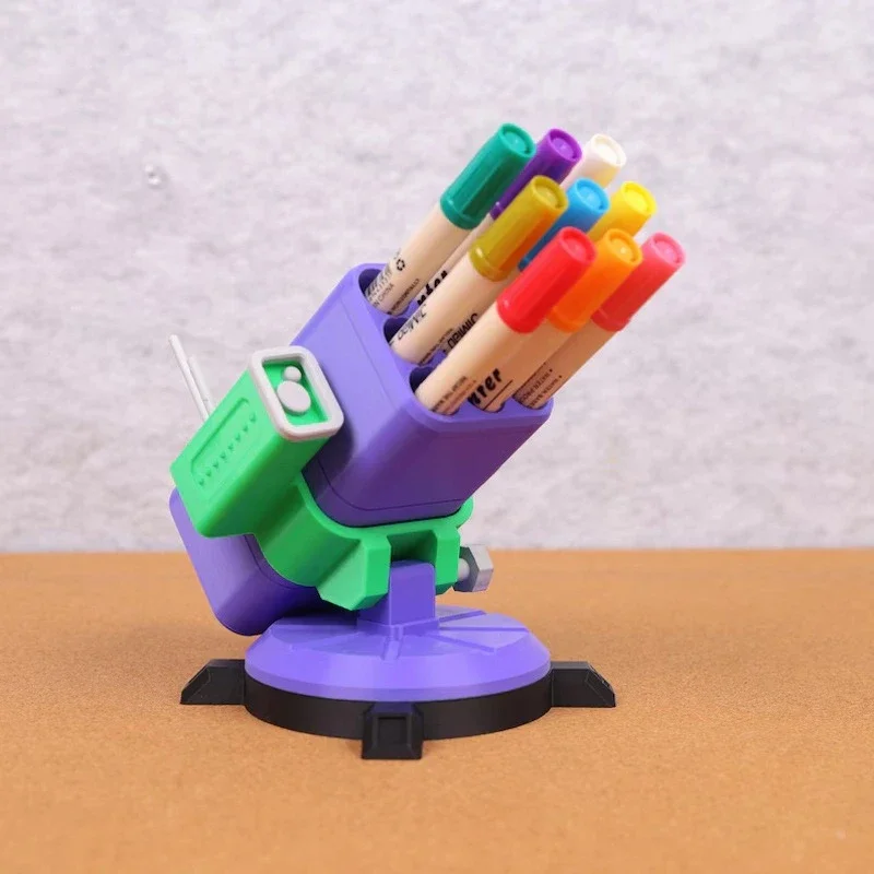 Suitable for office, school, classroom, home desktop pen holder, 3D fun shaped pen holder, multi slot desktop pen holder