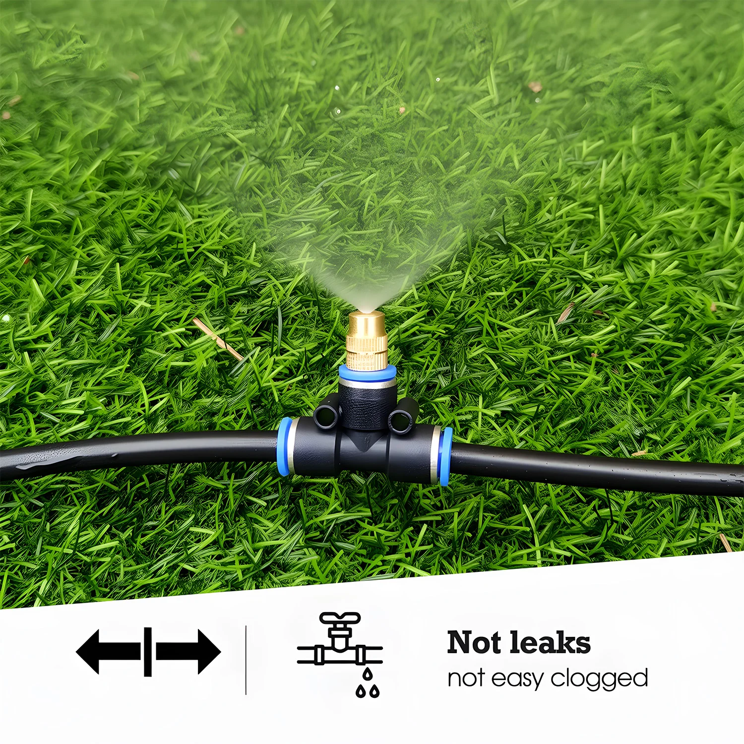 النحاس التغشية فوهة مع المحملة محول قابل للتعديل البخاخة البخاخ في الهواء الطلق حديقة الري سقي 6/8/10/12/14/16 مللي متر أنابيب البولي ايثيلين #6