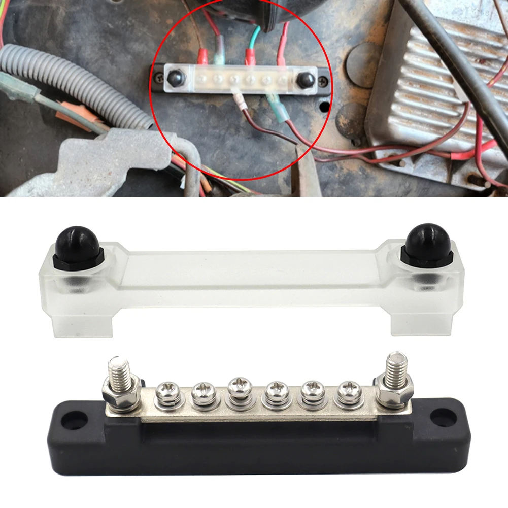 Universal Car Terminal Block with Transparent Cover Power Distribution Block for Automotive Car Marine Boat Power System