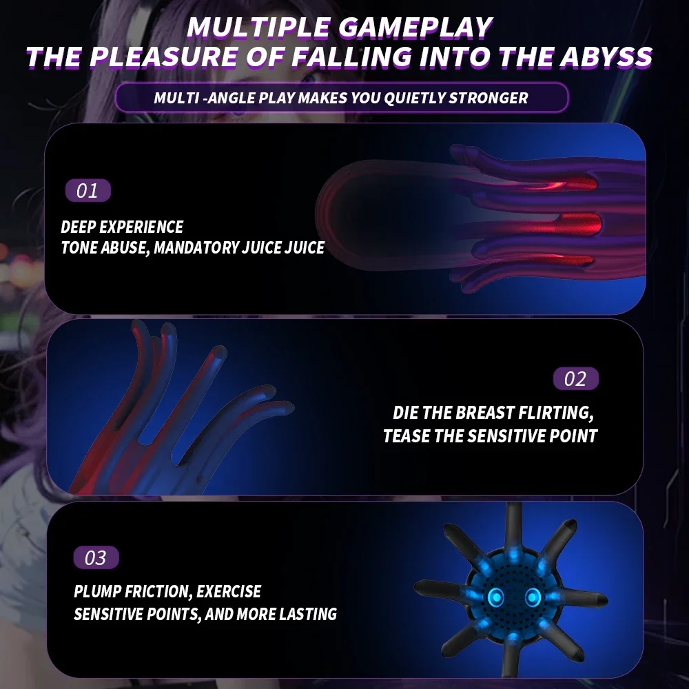 Penis Trainer Shock Vibe 10 Modes 360°Wrapped Rechargeable Men’s Adult Toy