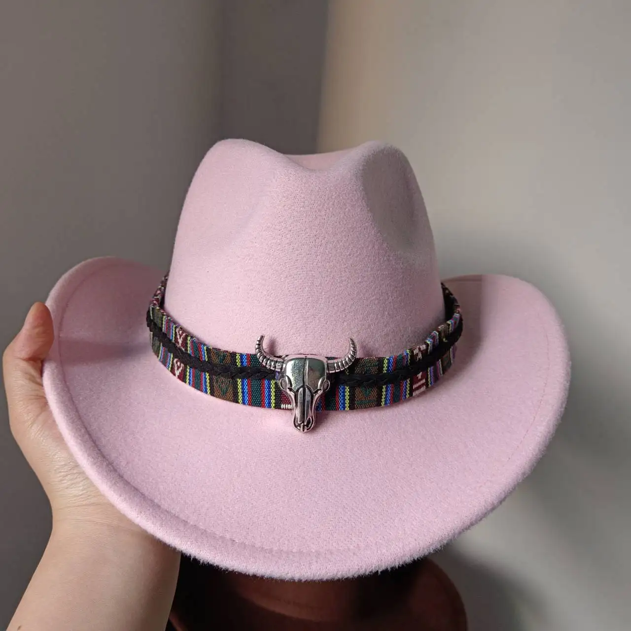 Pink Jazz Cowboy Hat Various Accessories Cowboy Hat Monochrome Felt Hat Men's and Women's Outdoor Hat Rider Hat шляпа женская