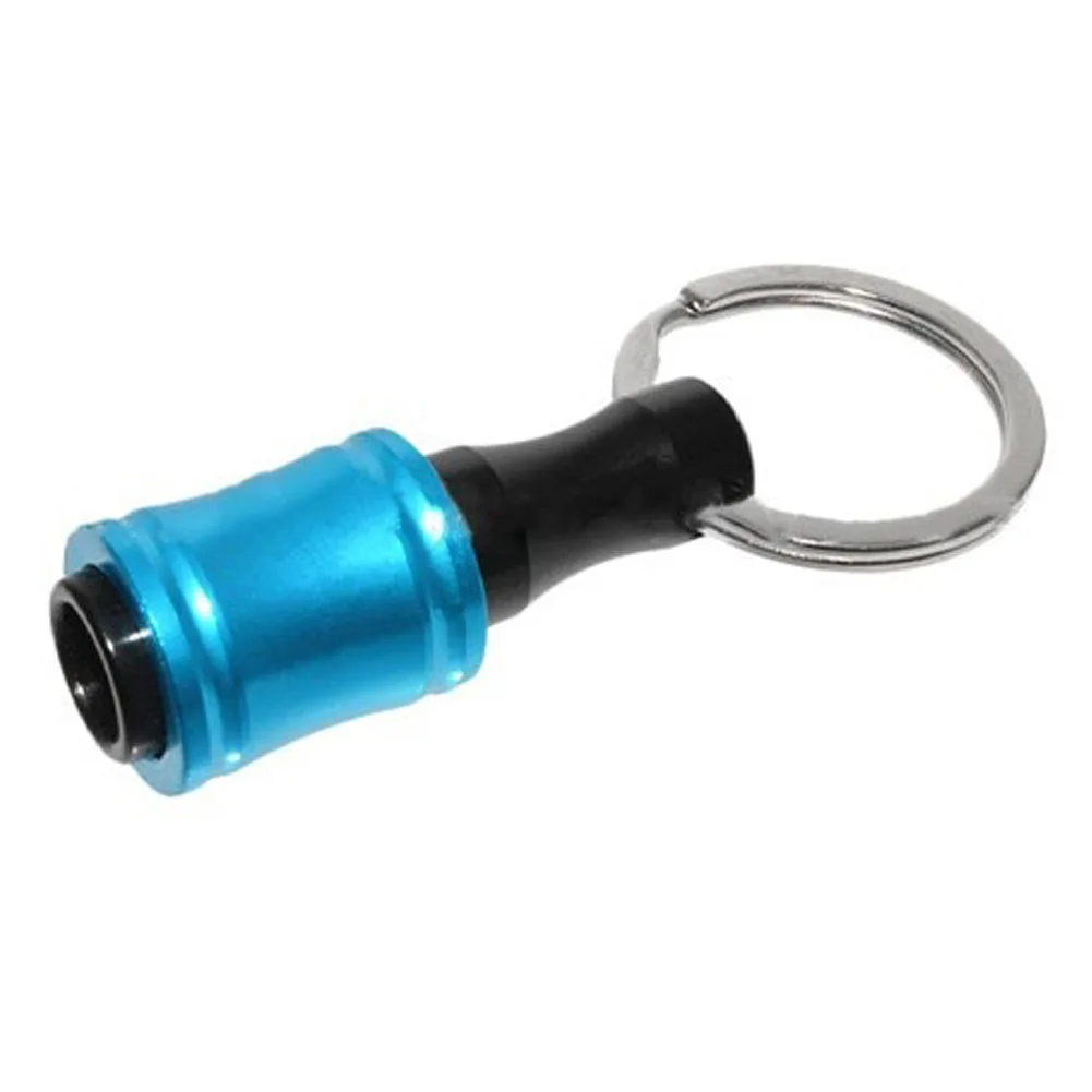 1pc Screwdriver Bit Holder 1/4Inch Hex Shank Screwdriver Keychain Extension Bar Screwdriver Bits Convertor Drill Bit Holder