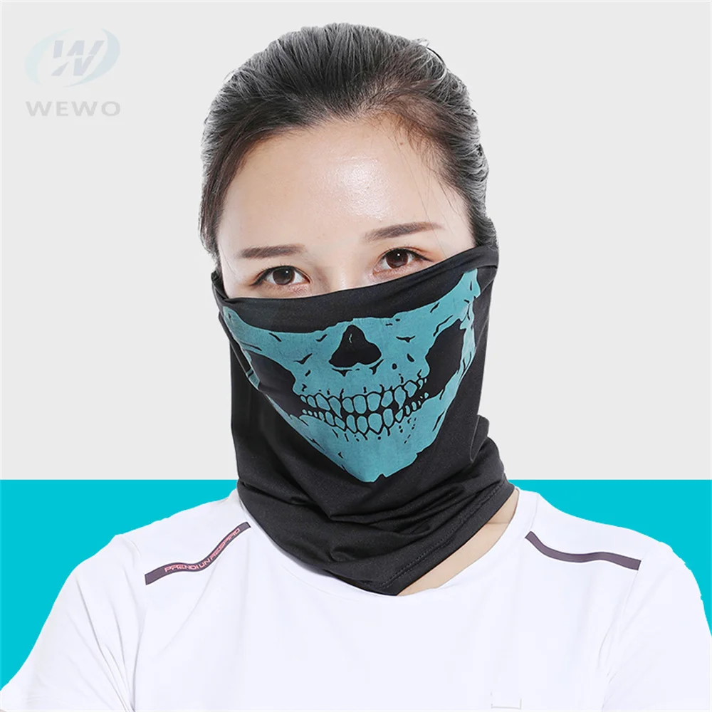 Cycling Outdoor Skull Seamless Balaclava Magic Scarf Men Women Sun Protection Bandana Neck Gaiters Riding Camping Scarf Fishing