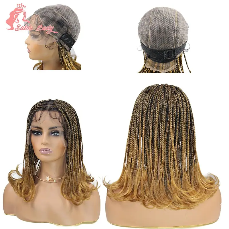 Pelucas trenzadas sintéticas para mujer, caja de 12 pulgadas, trenza de pelo de ganchillo, extremos rizados, Micro Twist Box