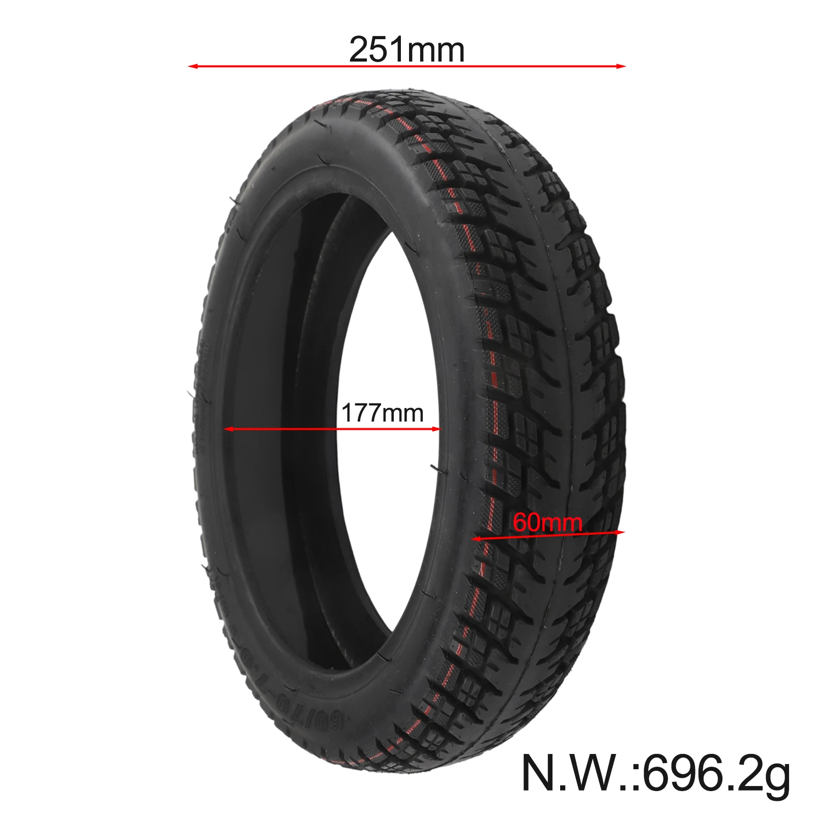 

Electric Scooter Tire 60 70-7.0 Tire Outdoor Riding Not Easy To Deform For Electric Scooters Wear Resistant Rubber Tire