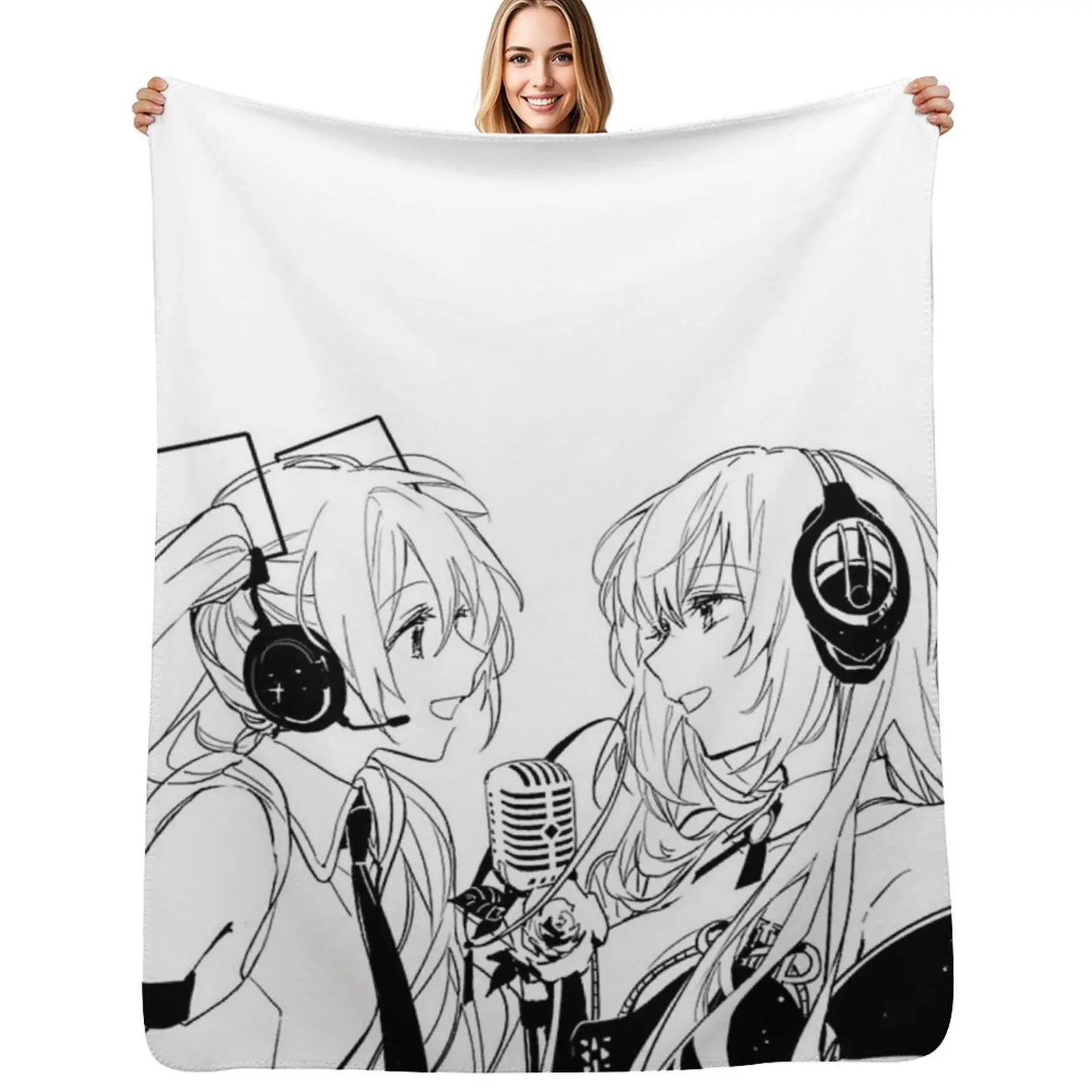 

Одеяло «Момент песен: Мику и Лука», тонкое одеяло, тяжелое одеяло в клетку для сна, одеяла в стиле аниме для косплея