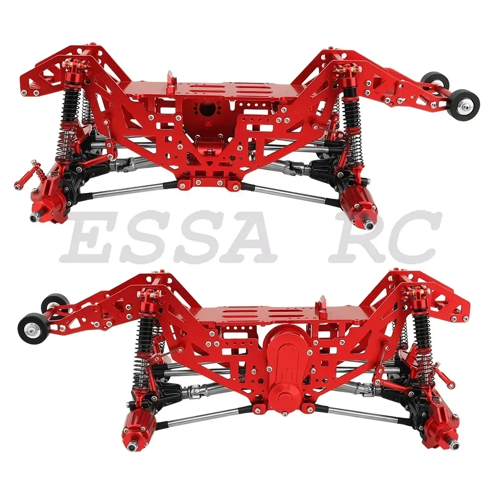 Um conjunto de barra de haste anti-inclinação dianteira e traseira de liga de alumínio para 1/18 rc losi mini lmt monster truck carro todas as peças de atualização de metal