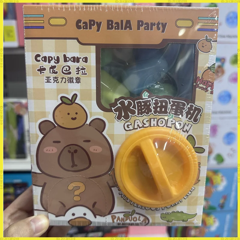 

Cute Capybara Badge Fun Egg Twisting Machine Blind Box Stress Relieving Egg Children'S Capsule Surprise Toys Kids Xmas Bday Gift