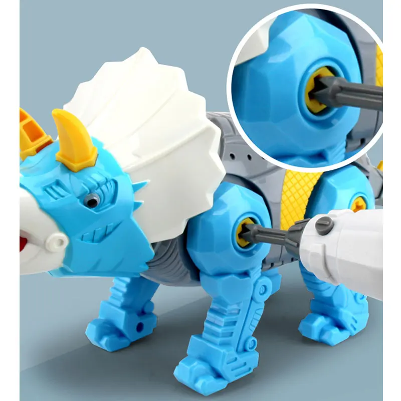 Electronic Elephant Robot Dinosaur Toys Walk With Light DIY Cute Animal Pet Funny Electric Bull Toy For Children Birthday Gift