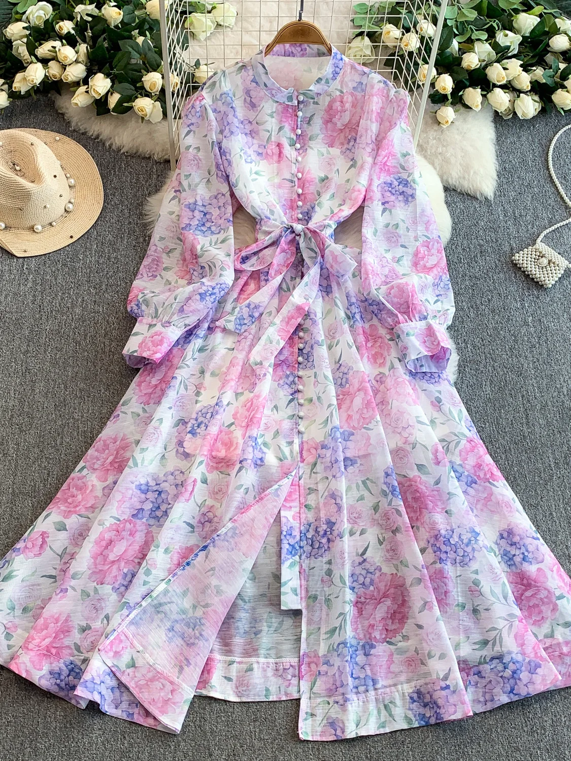 Ele Print Round Ne … - image