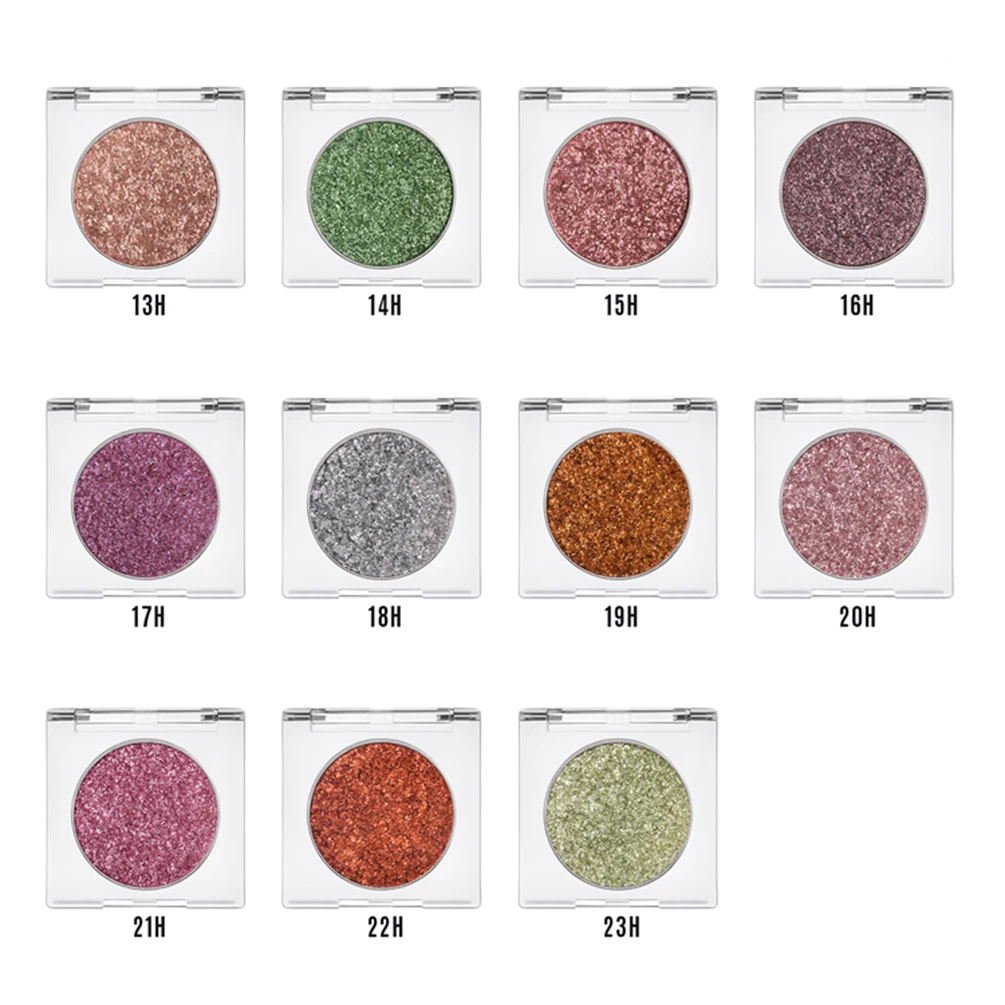 23-color Private Label Chameleon Eyeshadow Custom Bulk High-shiny Eye Shadow Optical Highlight Plate Broken Diamond Makeup Vegan