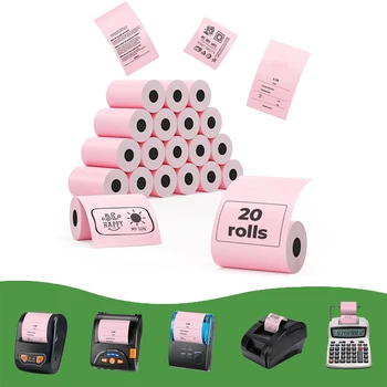 Thermisch papier Roze kassa 20R van thermisch papier Ontvangstrollen Past op alle POS-kassa-printers voor supermarktbedrijven