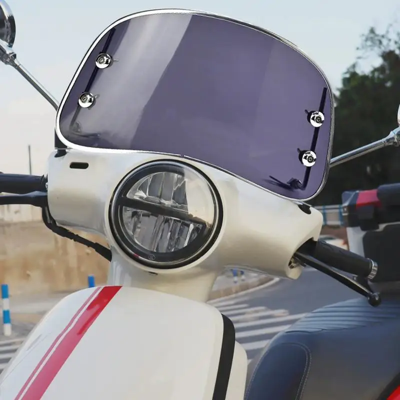 Retro Motorcycle Scooter Windshield 8.6inch Electric Scooter Semicircular Small Windshield Wind Deflector For Scooter Accessory