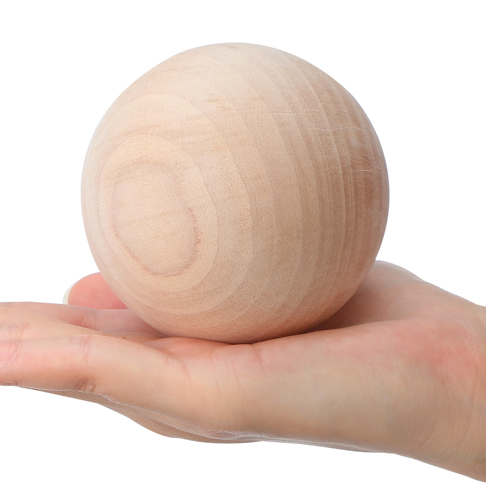 

1pcs Solid Wood Ball 2.75 Inch Unfinished Natural Hardwood Sphere For Diy Crafts Decorative Wooden Orbs Painting Projects