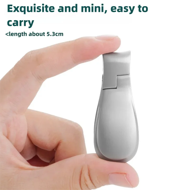 Cortauñas pequeño y de gran apertura, mecanismo antisalpicaduras, cortaúñas de acero inoxidable con proceso de polvo, 1 Uds.