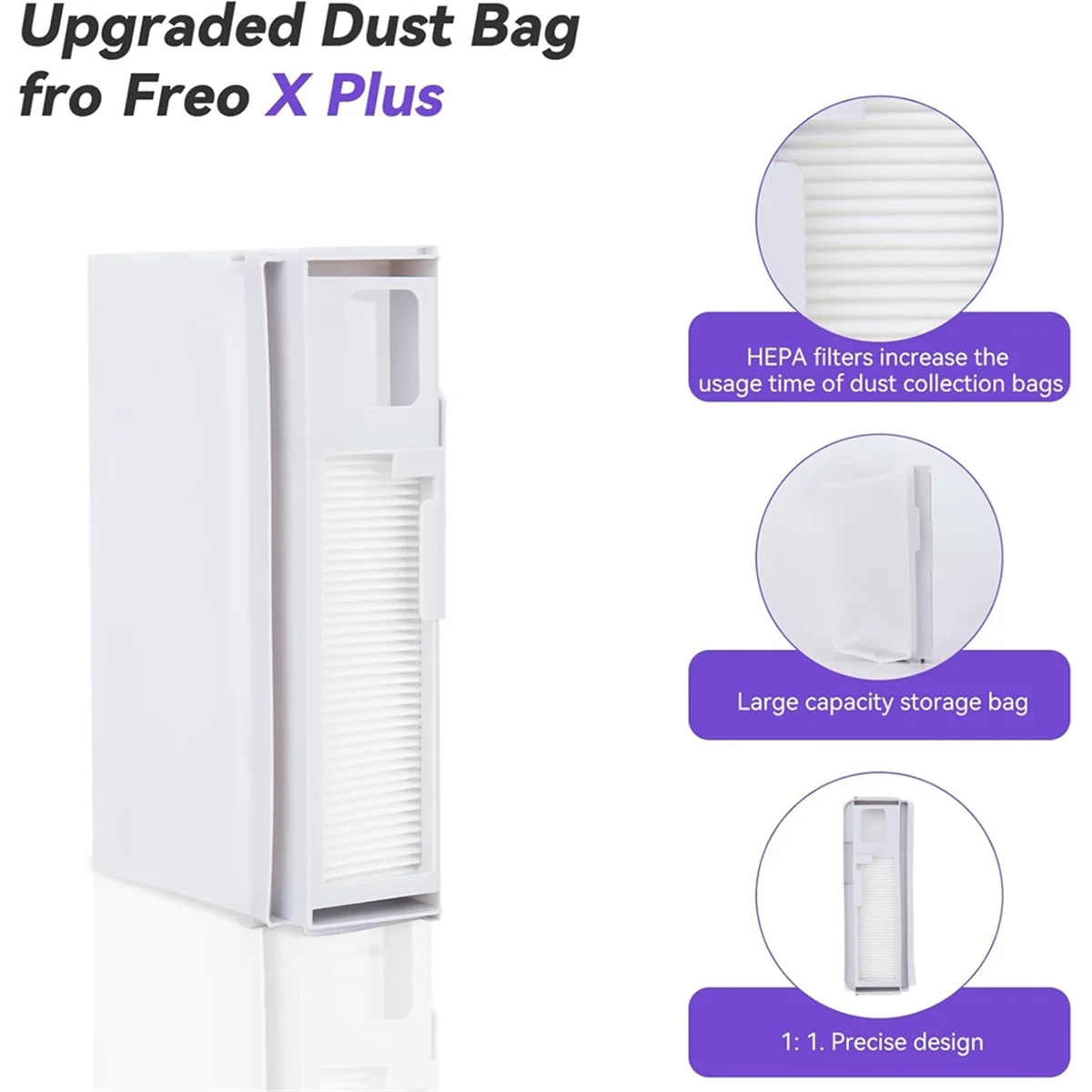 Per Narwal Freo X Plus Robot aspirapolvere Spazzola laterale principale Filtro Hepa Mop Pad Sacchetti per la polvere Accessori di ricambio