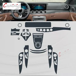 For Mercedes Benz Class-E W213 2021-2022 Car Interior Center console Transparent TPU Protective film Anti-scratch Accessories