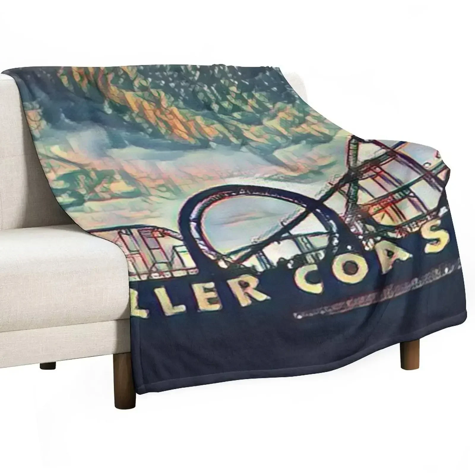 The Last Roller Coaster Altered Photo Throw Blanket Thermals For Travel Plush Single Blankets