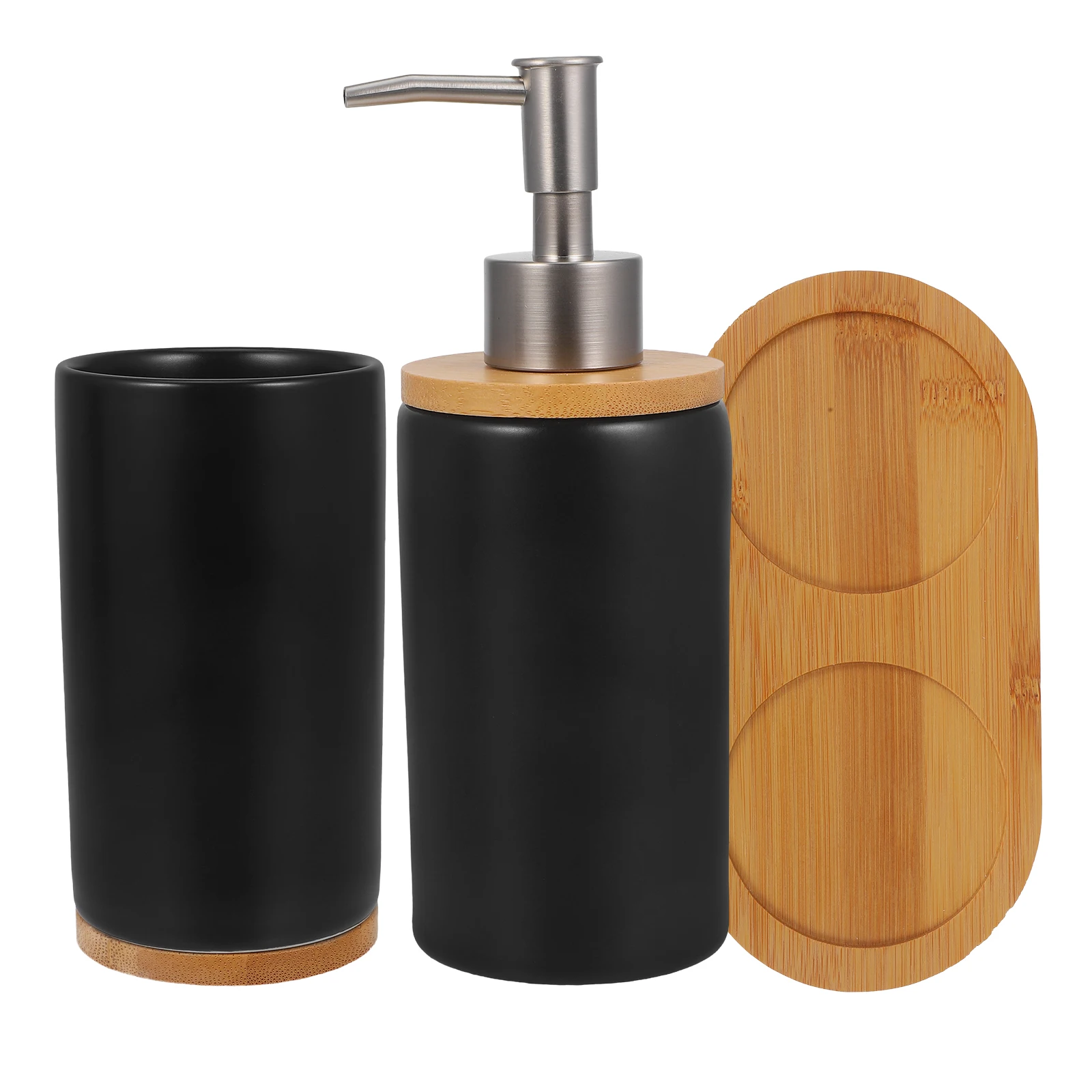 

Bathroom Ceramic Washing Cup Set Shower Gel Dispenser Toothpaste Toothbrush Holder Dispensers