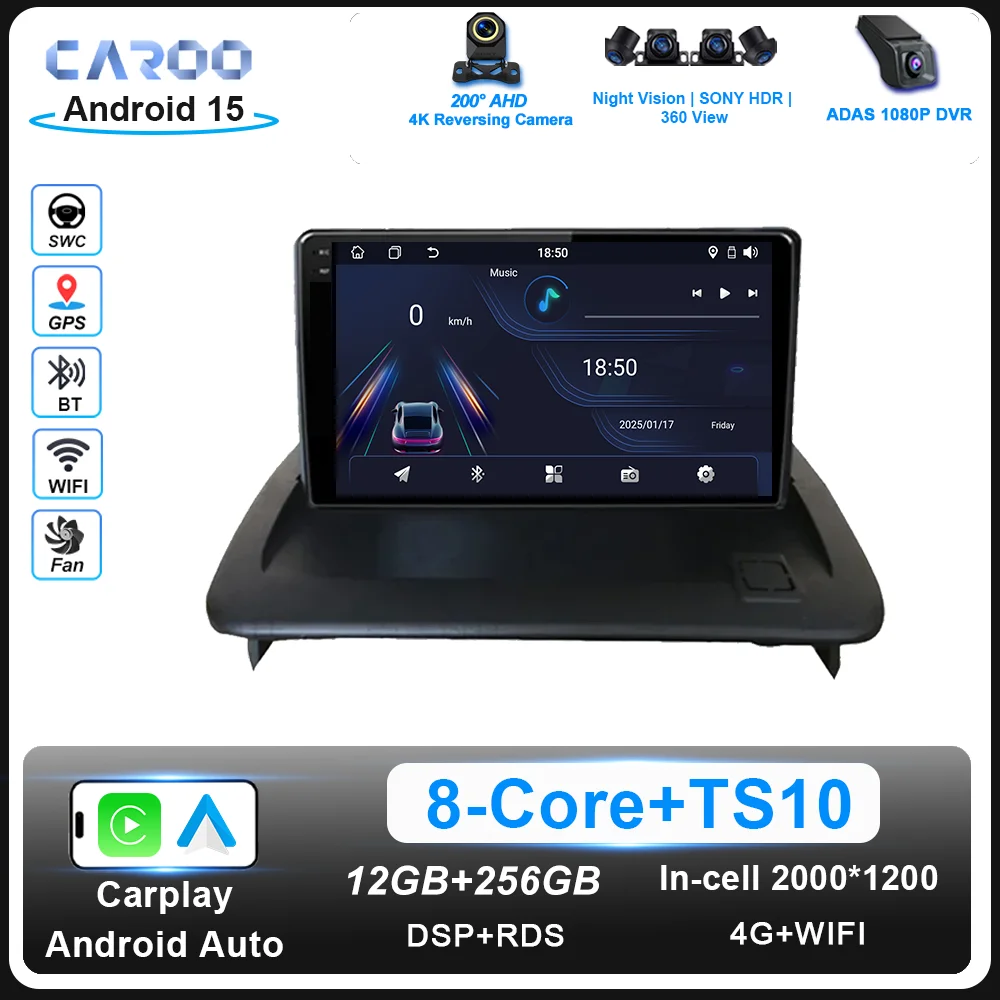 

Android 15 Car DVD Carplay Android Auto For VOLVO C30 S40 C70 2006 -2012 Auto Radio Stereo Multimidia Player GPS Navigation WIFI