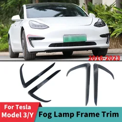 Sport Front Fog Lamp Frame Foglight Eyebrow Air Dam For Tesla Model 3 Y 2016-2023 Trim Wind Splitter Body Kit Accessories Tuning