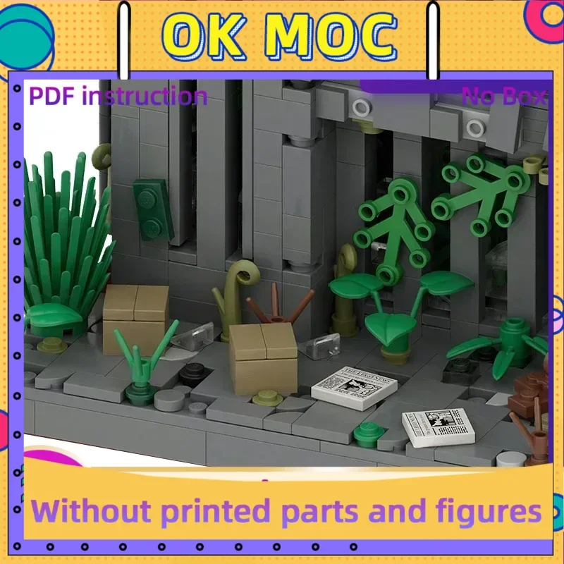 

Модель Street View Moc, строительные кирпичи, брошенная фабрика, офисная технология, модульные блоки, подарки, рождественские игрушки, наборы «сделай сам», сборка