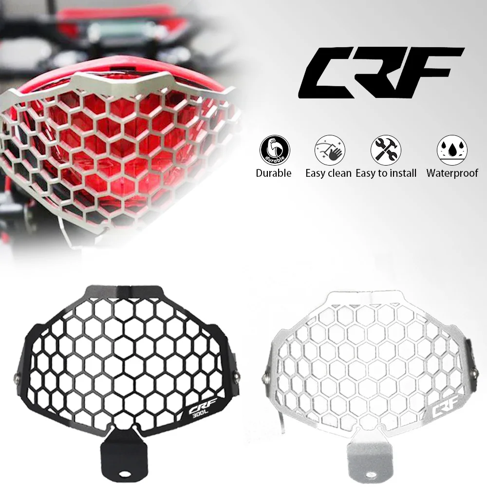 

Tail light Protector Cover Grill FOR HONDA CRF 300L RALLY 2021-2024 CRF-300L 2024 Lamp Hoods Taillight Decoration Cover Guard