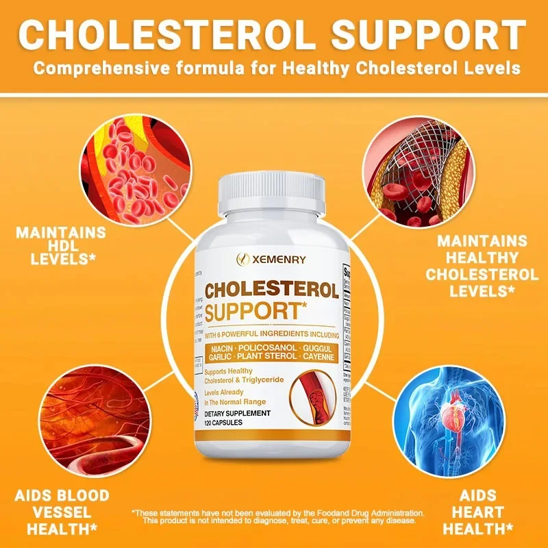 Cholesterol Health Supplement - To Protect Cardiovascular Health and Help Regulate Cholesterol, Contains Garlic and Paprika