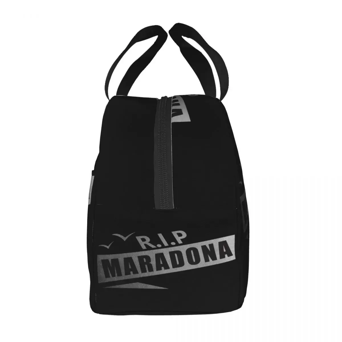 Custom Rip Diego Maradonas Black Texture Thermal Insulated Lunch Bags Portable  Tote for Work Travel Storage Food Box