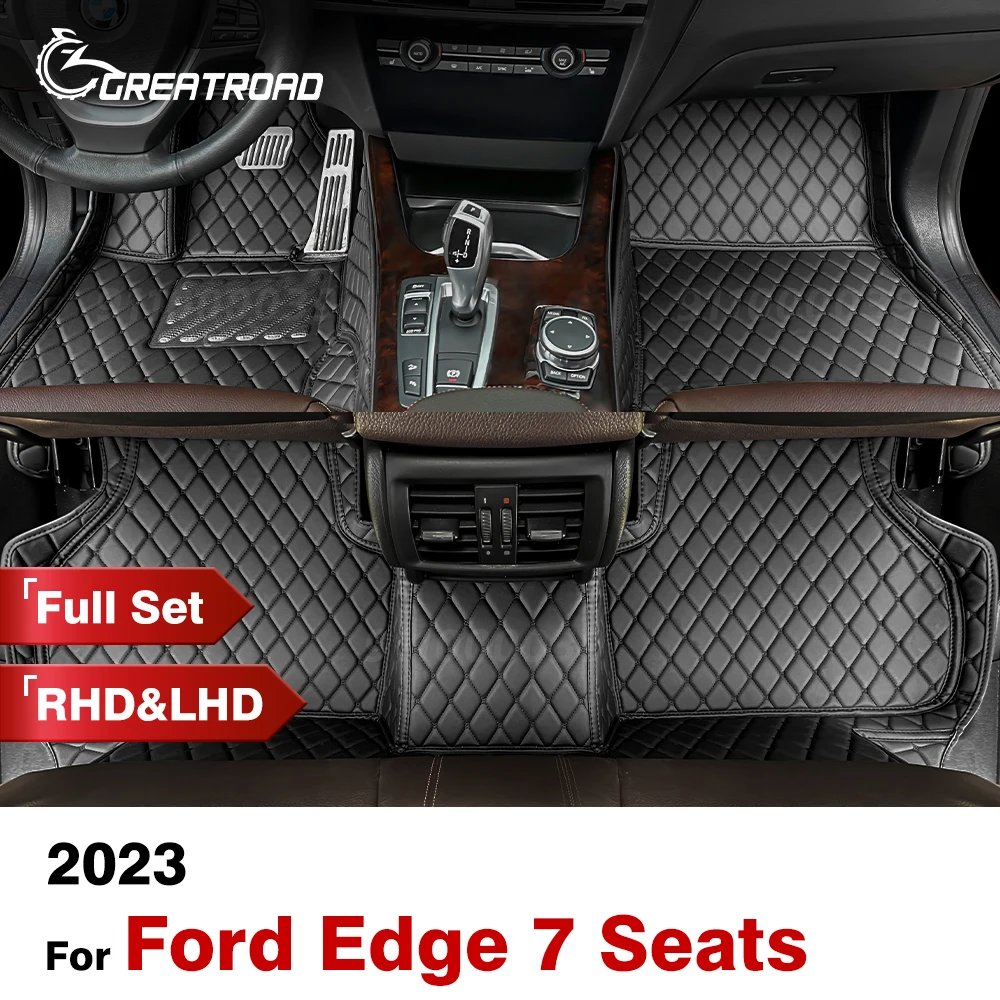 

Автомобильные коврики для Ford Edge 7 Seats 2023, индивидуальные автомобильные подкладки для ног, аксессуары для интерьера