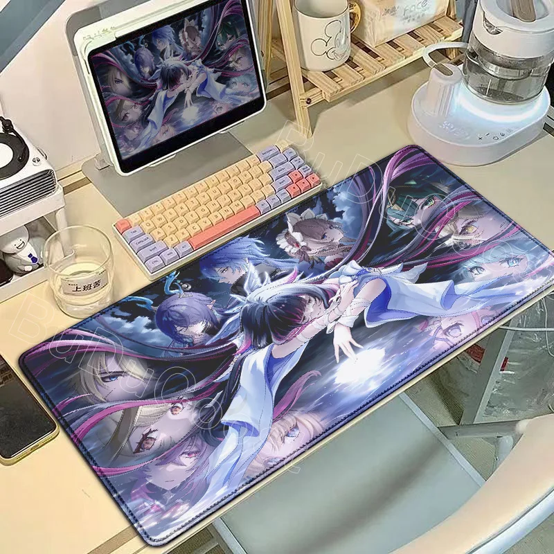 HD Genshin Impact Flins Furina Wanderer Columbina Mouse Pad Large Gaming Mousepad  Deskmat Pc Desk Protector Anime Keyboard Pads