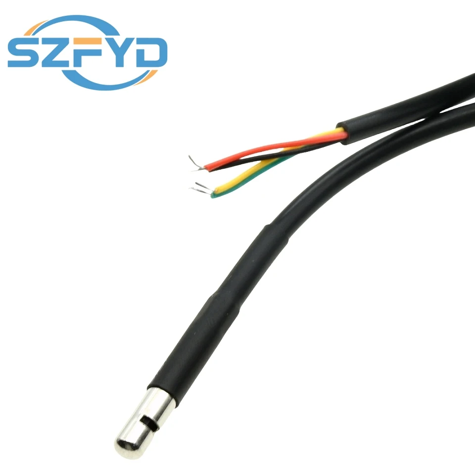 1 متر SHT20 SHT30 SHT40 مستشعر درجة الحرارة والرطوبة مقاوم للماء الفولاذ المقاوم للصدأ IIC وحدة مسبار I2C الرقمي