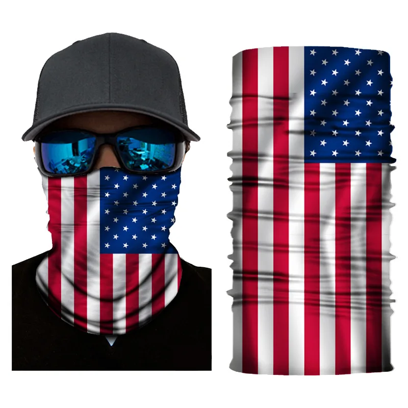 National Flag Face Bandana for Women Men Breathable Covering Biking Hiking Neck Gaiter Seamless Tube Headband Hairwrap Balaclava