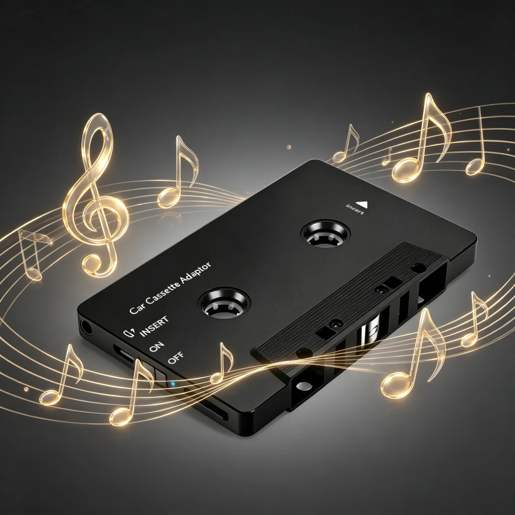 Bluetooth 5.1 Car Cassette Adapter, Wireless Audio Receiver Tape Player Converter, Handsfree Call Car Stereo Cassette to AUX